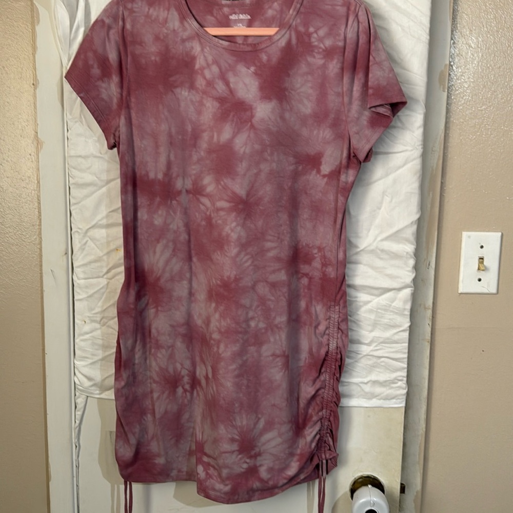 Dark pink tye dye  dress